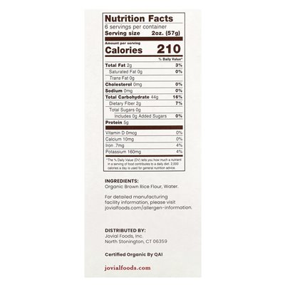 Jovial, Bio-Reisnudeln, Farfalle, 12 oz (340 g)