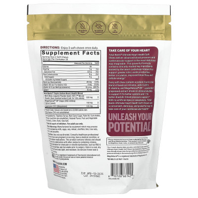 Współczynnik siły, Total Beets® z COQ10, Ultimate Heart Health, Black Cherry, 60 Superfood Soft Chews