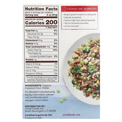 Makaron wolny od ziaren organicznych, maniok, 8 uncji (227 g)