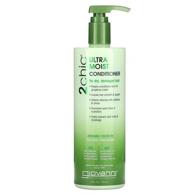 Giovanni, 2Chic, Ultra Will Conditioner, do suchych, uszkodzonych włosów, awokado + oliwy z oliwek, 24 fl oz (710 ml) Giovanni, 2Chic, Ultra Will Conditioner, do suchych, uszkodzonych włosów, awokado + oliwy z oliwek, 24 fl oz (710 ml)