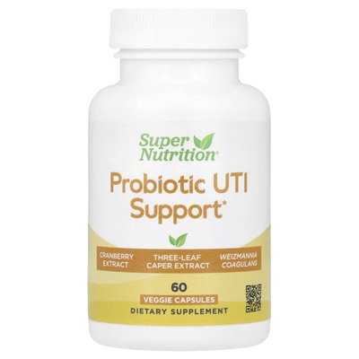 Super Nutrition, Probiotyczne wsparcie UTI, 60 warzyw kapsułek
