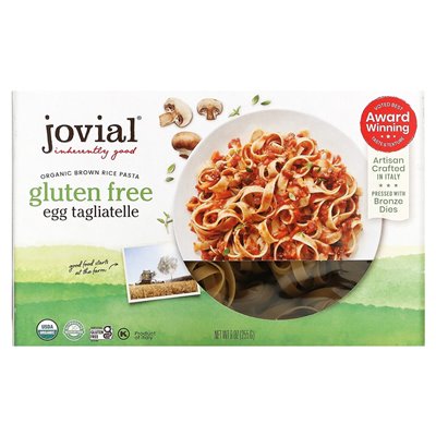 Jovial, organic brown rice pasta, egg tagliatelle, 9 oz (255 g)