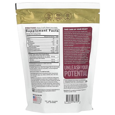 Współczynnik siły, Total Beets® z COQ10, Ultimate Heart Health, Berry Granat, 60 Superfood Soft Chews