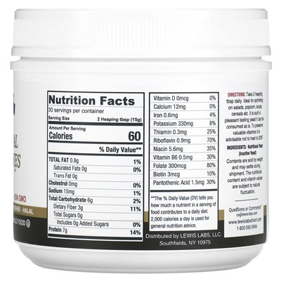 Lewis Labs, Nutritional Drożdże, 16 uncji (454 g)