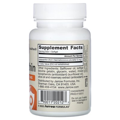 Jarrow Formulas, Astaxanthin, 12 mg, 60 weiche