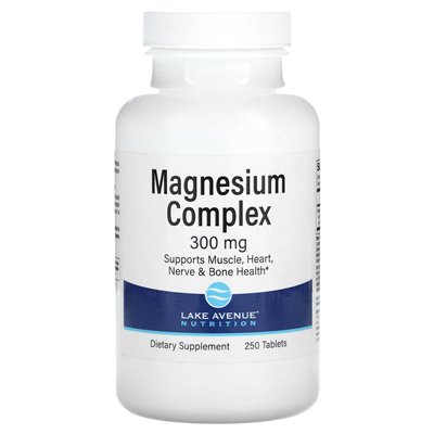 Lake Avenue Nutrition, Kompleks magnezu, 300 mg, 250 tabletek