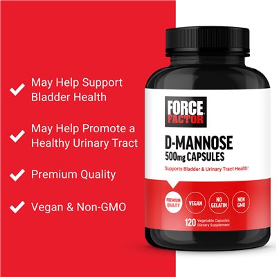Współczynnik siły, D-Mannose, 500 mg, 120 kapsułek warzywnych