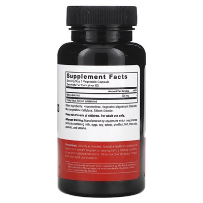 Współczynnik siły, kwas alfa, 600 mg, 60 kapsułek warzywnych