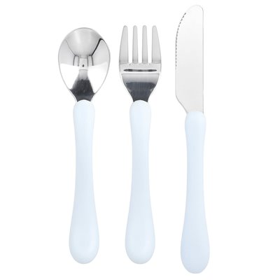 Zielone kiełki, stal nierdzewna i Sprout Ware®, sztućce dla dzieci, ponad 12 miesięcy, niebieski, 3 sztuki