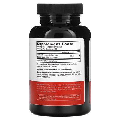Współczynnik siły, 5-HTP, 100 mg, 120 kapsułek warzywnych