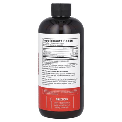 Współczynnik siły, ciecz L-karnityny, jagoda, 3000 mg, 16 fl oz (473 ml)