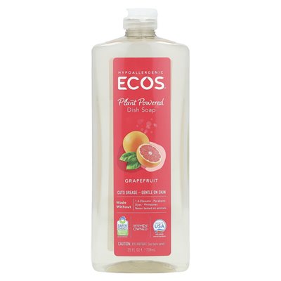 Produkty przyjazne dla ziemi, mydło naczyń zasilane rośliną, grejpfrut, 25 fl oz (739 ml)