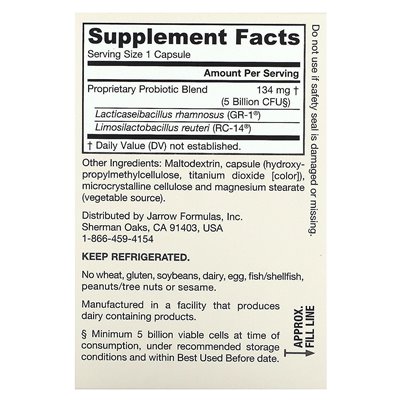 Jarrow Formulas, Vegan Fem Dophilus, 5 miliardów CFU, 30 kapsułek wegetariańskich Jarrow Formulas, Vegan Fem Dophilus, 5 miliardów CFU, 30 kapsułek wegetariańskich