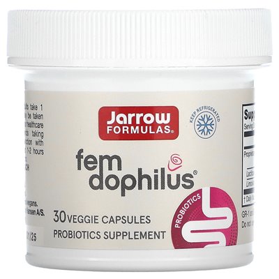 Jarrow Formulas, Vegan Fem Dophilus, 5 miliardów CFU, 30 kapsułek wegetariańskich Jarrow Formulas, Vegan Fem Dophilus, 5 miliardów CFU, 30 kapsułek wegetariańskich