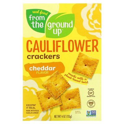 From Scratch, Cauliflower Crackers, Cheddar, 4 oz (113 g)