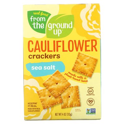 From Scratch, Cauliflower Crackers, Sea Salt, 4 oz (113 g)
