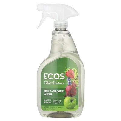 Produkty przyjazne dla ziemi, zasilane rośliną, owoce + wegetariańskie mycie, 22 fl oz (650 ml)