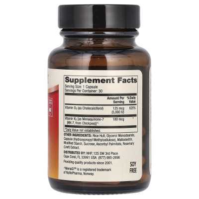 Dr. Mercoli, Vitamine D3 und K2, 30 Kapseln