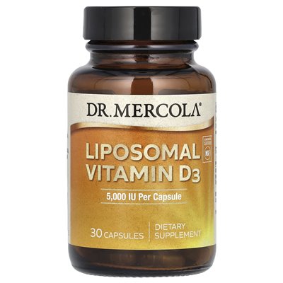 Dr Mercola, Liposomal Vitamin D3, 5000 IU, 30 kapsułek