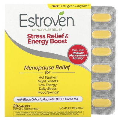Estroven, ulga w menopauzie, ulga stresu i wzmocnienie energii, 28 kaplezów
