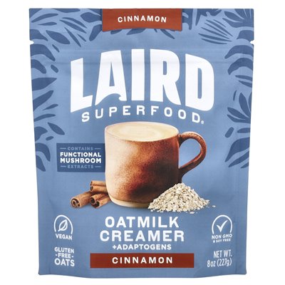 Laird Superfood, Oatmilk Creamer + Adaptogens, Cinnamon, 8 oz (227 g)