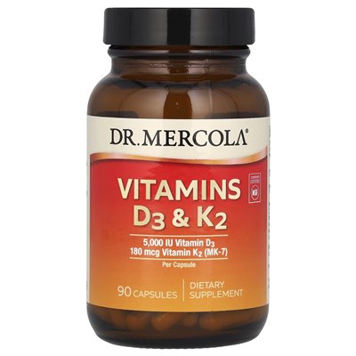 Dr Mercoli, Vitamins D3 i K2, 90 kapsułek