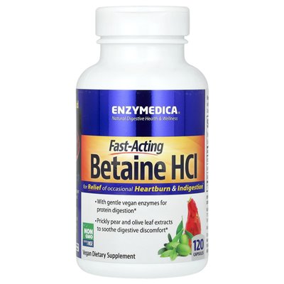 Enzymedica, betaine HCL, 120 capsules