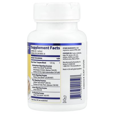 Enzymedica, Digest Basic®, 30 Kapseln