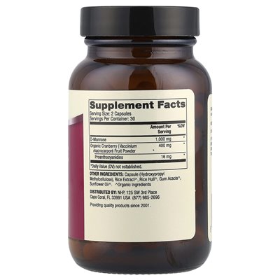Dr. Mercoli, D-Mannose and Cranberry Extract, 60 Capsules
