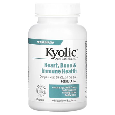 Kyolic, Herz-, Knochen- und Immunsystemgesundheit, 90 Kapseln