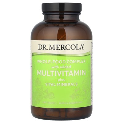 Dr. Mercola, Vollwertkostkomplex mit zugesetztem Multivitamin und essentiellen Mineralien, 240 Tabletten