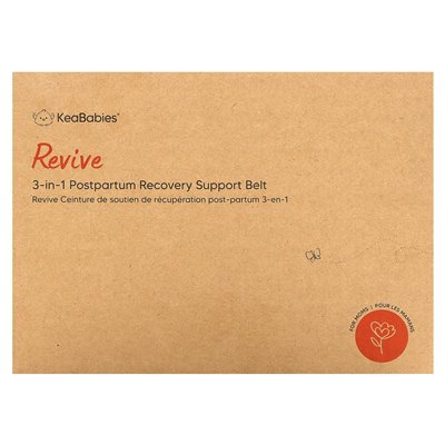 Keababies, Revive, 3-w-1 Pas wsparcia poporodowego, X-Large, Midnight Black, 1 zestaw
