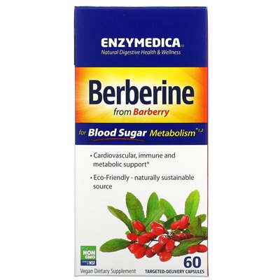 Enzymedica, Berberine, 60 Targeted Delivery Capsules