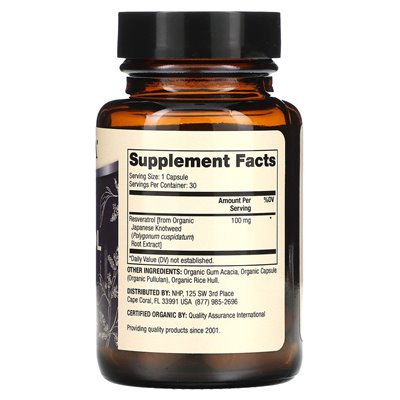 Dr. Mercoli, Organic Resveratrol, 100 mg, 30 capsules