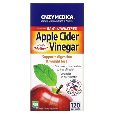 Enzymedica, Apfelessig mit Mutter, 120 Kapseln