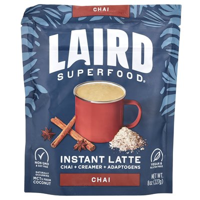 Laird Superfood, Instant Latte, Chai + Creamer + Adaptogens, Chai, 8 uncji (227 g)
