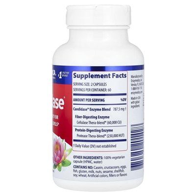 Enzymedica, candidaza, 120 capsules