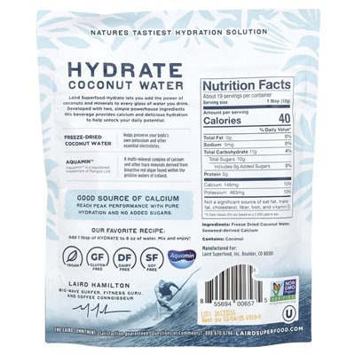 Laird Superfood, Hydrat, Wasser-Kokoswasser, Original, 8 Unzen (227 g)