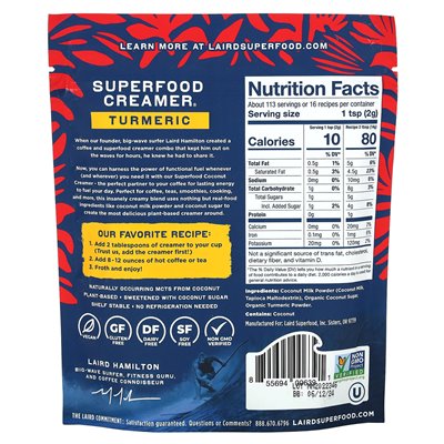 Laird Superfood, Superfood-Creamer, Kurkuma, 8 oz (227 g)