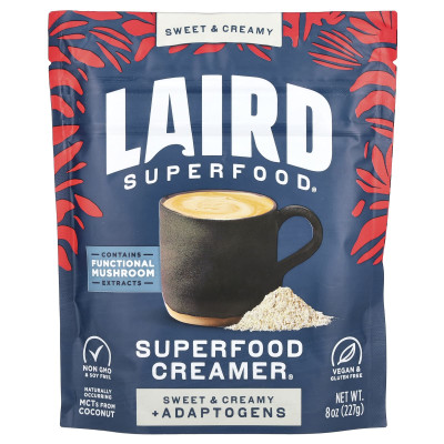 Laird Superfood, Superfood Creamer® + Adaptogens, Sweet &amp Creamy, 8 uncji (227 g)