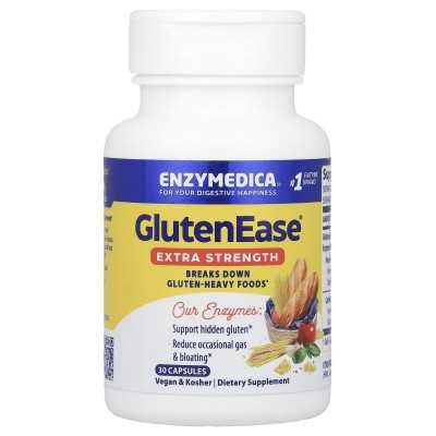 Enzymedica, glutenease®, dodatkowa siła, 30 kapsułek
