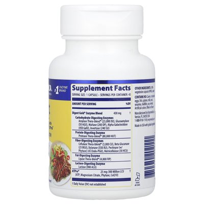 Enzymedica, Digest Gold® z atpro®, maksymalna wytrzymałość, 45 kapsułek Enzymedica, Digest Gold® z atpro®, maksymalna wytrzymałość, 45 kapsułek