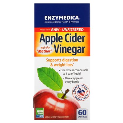 Enzymedica, Apfelessig mit Mutter, 60 Kapseln