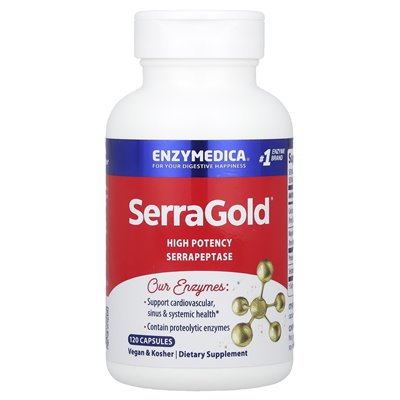 Enzymedica, Serragold®, Serrapeptase High Strength, 120 Capsules