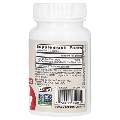 Jarrow Formulas, 7-Keto DHEA, 100 mg, 30 Veggie Capsules Jarrow Formulas, 7-Keto DHEA, 100 mg, 30 Veggie Capsules
