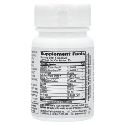 Enzymedica, Verdauung, Komplette Enzymformel, 30 Kapseln