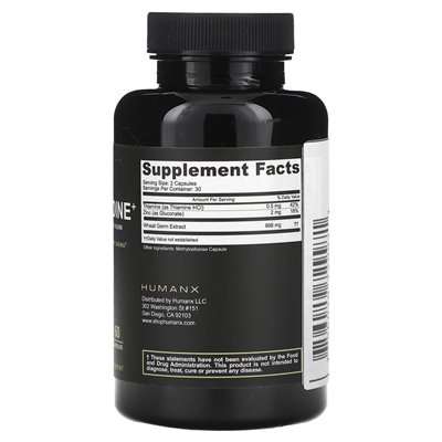 Humanx, spermidyna+, mieszanka ekstraktu w zarodkach pszenicy, 1000 mg, 60 kapsułek (500 mg na kapsułkę)