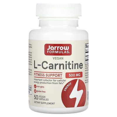 Jarrow Formulas, L-carnitine, 500 mg, 50 vegetarian capsules