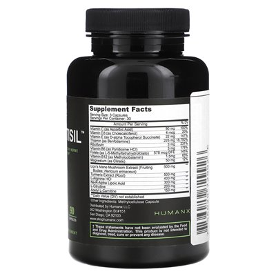 Humanx, kulsz z kulszami, 2445 mg, 90 kapsułek (815 mg na kapsułkę)