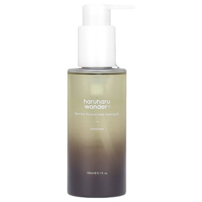Haruharu, Wonder®, feuchtigkeitsspendendes Tiefenreinigungsöl aus schwarzem Reis, parfümfrei, 150 ml (5,1 fl. oz.)